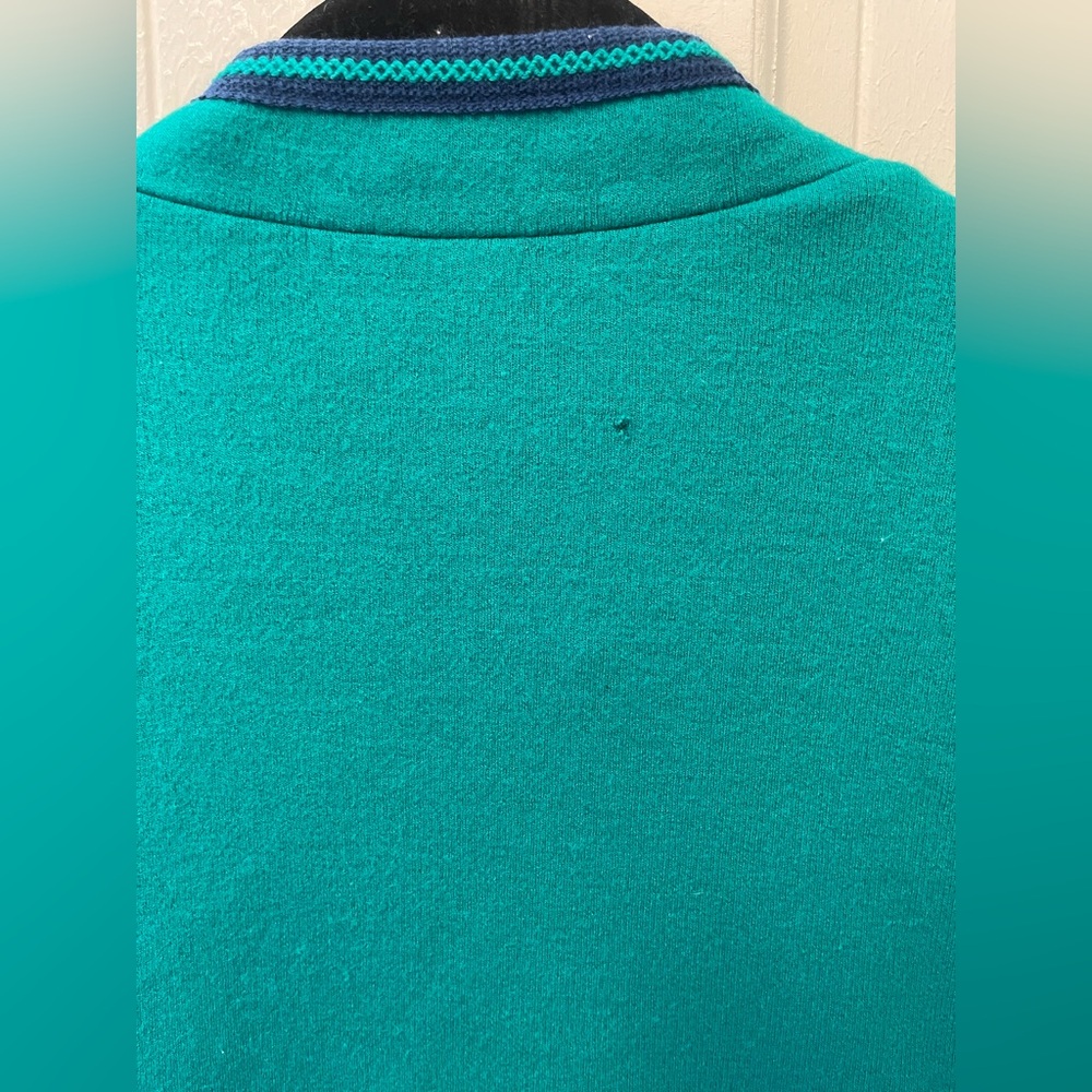 Bleyle Women’s Teal Green with Blue trim Blazer &Pants Vintage Wool Sz 14 Petite - Picture 7 of 16
